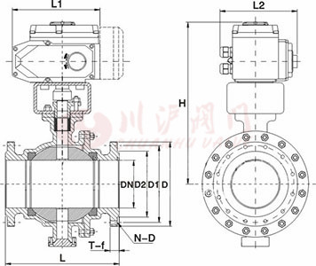 電動固定式球閥結構圖