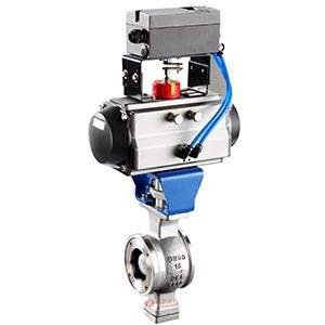 氣動V型調節球閥 產品圖片