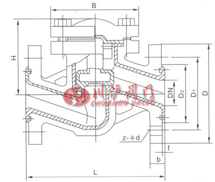 襯氟止回閥結構圖