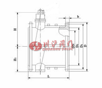 微阻緩閉蝶式止回閥 結構圖